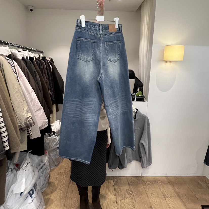 JINSIM東大門㊣代購女士新品休閑熱賣25秋冬人氣推薦牛仔褲JINSIM牛仔褲