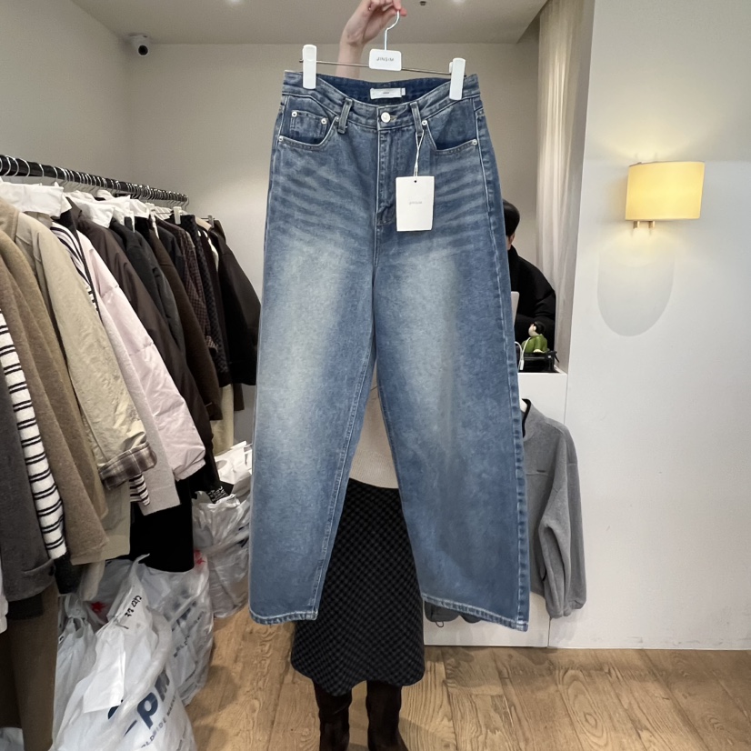 JINSIM東大門㊣代購女士新品休閑熱賣25秋冬人氣推薦牛仔褲JINSIM牛仔褲圖色1