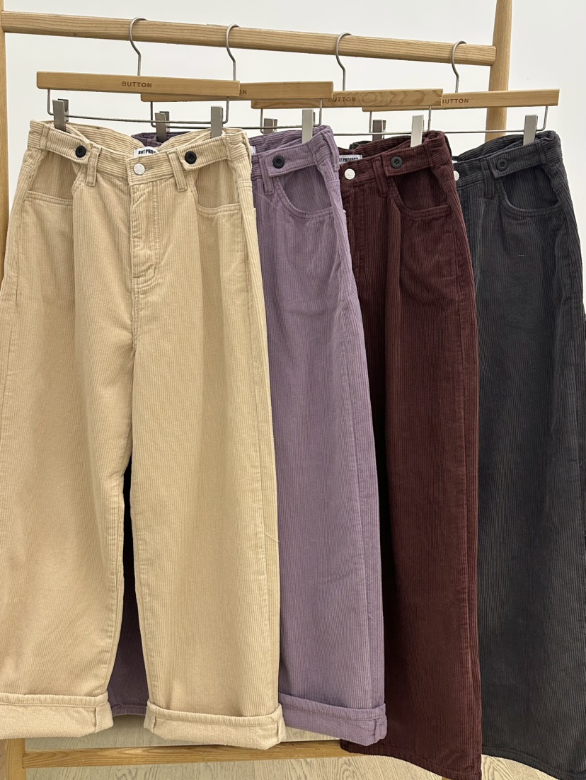 BUT東大門㊣直郵女裝新品人氣25秋冬推薦真品時尚休閑褲加絨button休閑褲