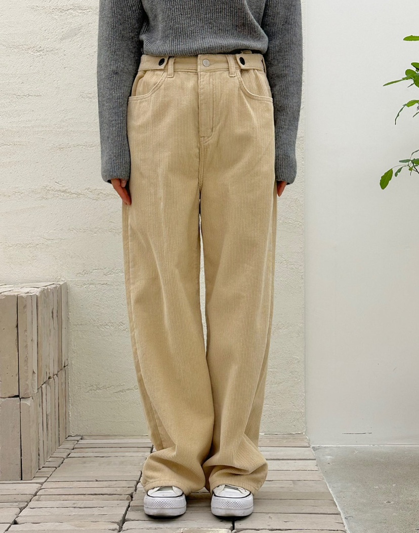 BUT東大門㊣直郵女裝新品人氣25秋冬推薦真品時尚休閑褲加絨button休閑褲