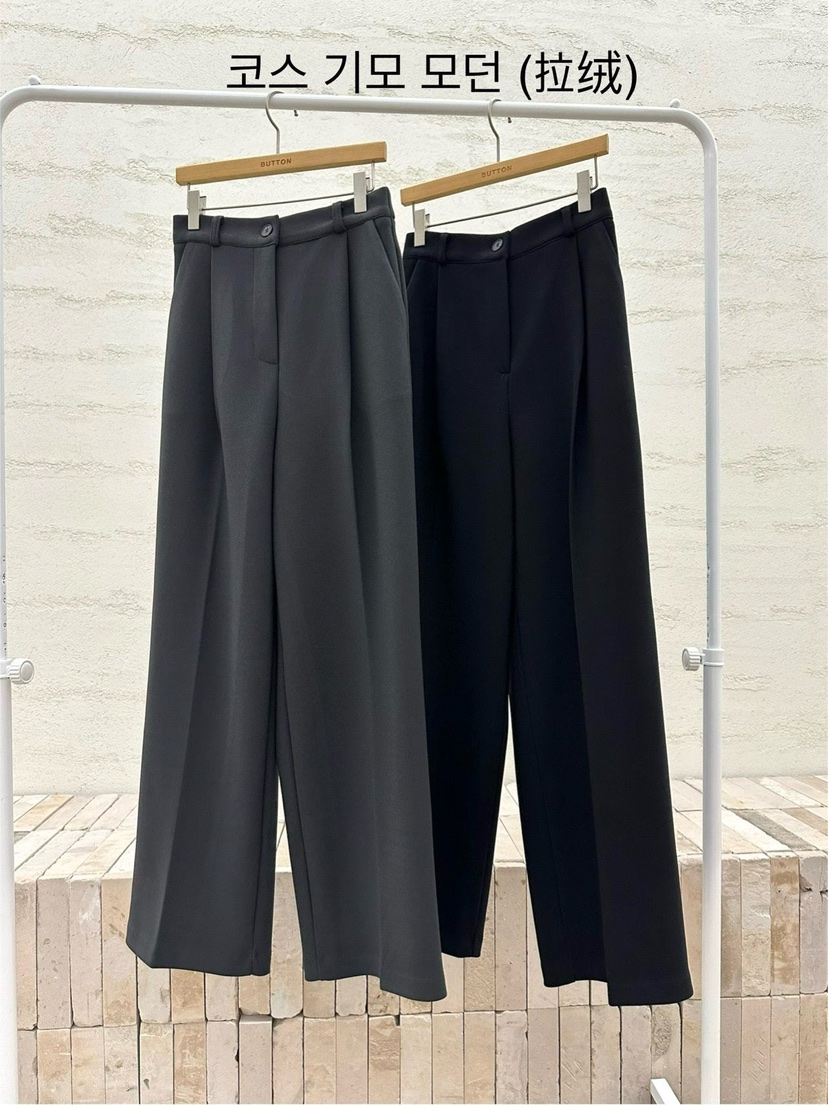 BUT東大門㊣代購女士新款25秋冬時尚真品休閑褲不含腰帶加絨button休閑褲