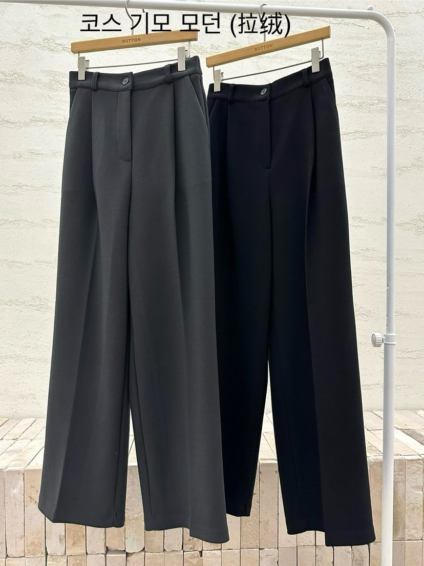 BUT東大門㊣代購女士新款25秋冬時尚真品休閑褲不含腰帶加絨button休閑褲