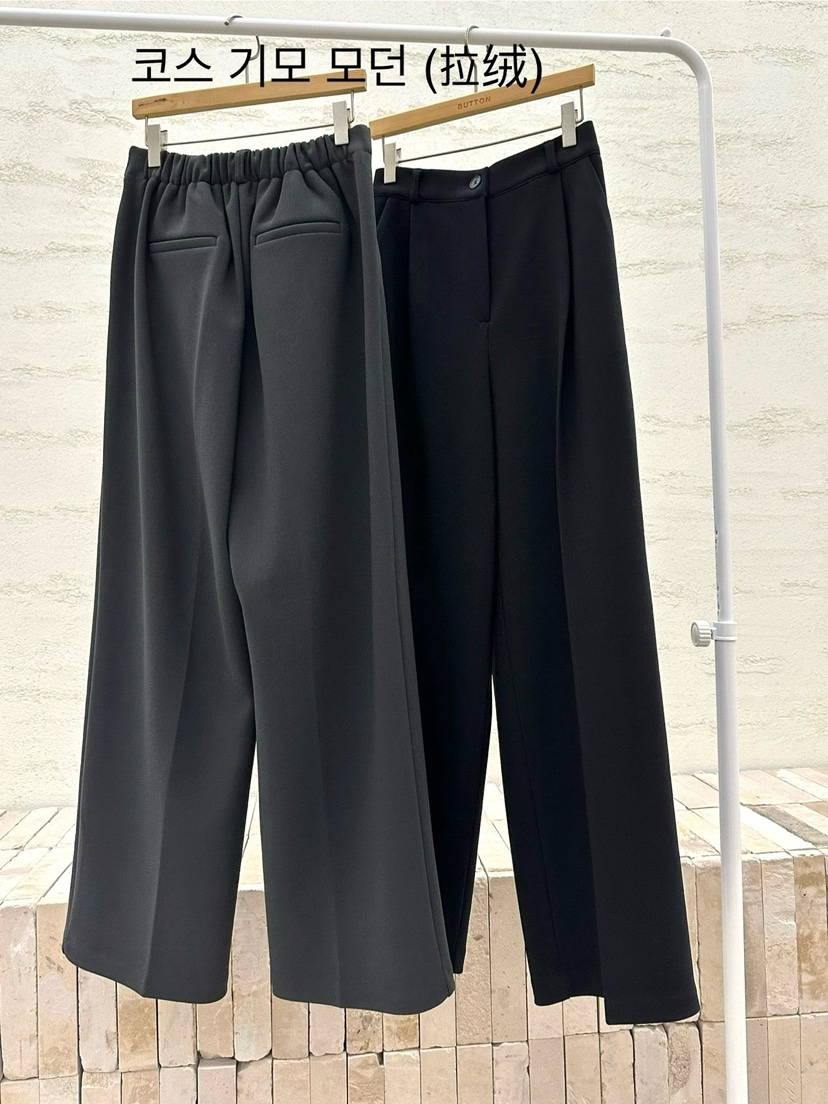 BUT東大門㊣代購女士新款25秋冬時尚真品休閑褲不含腰帶加絨button休閑褲