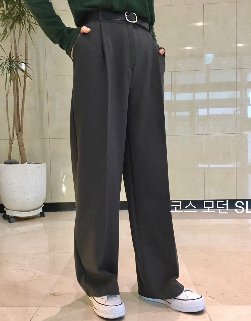 BUT東大門㊣代購女士新款25秋冬時尚真品休閑褲不含腰帶加絨button休閑褲