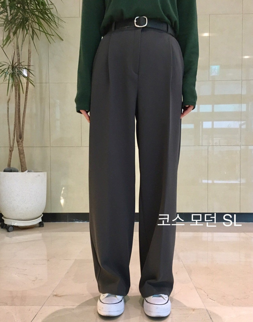 BUT東大門㊣代購女士新款25秋冬時尚真品休閑褲不含腰帶加絨button休閑褲圖色2