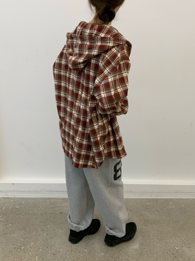 COBALT BLUE東大門㊣代購女士新款25秋冬襯衫蕾絲衫連帽衫格子COBALT BLUE襯衫/蕾絲衫