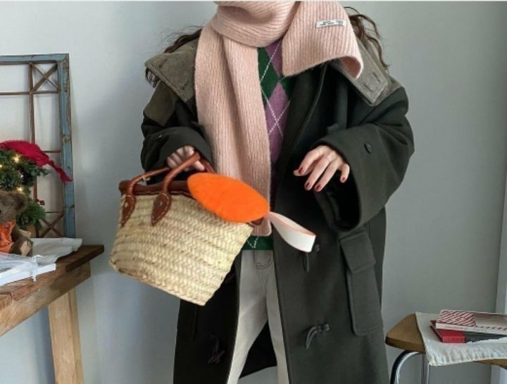 EBADA韓國代購㊣女裝新品25秋冬熱賣推薦職業休閑真品圍巾披肩EBADA圍巾/披肩