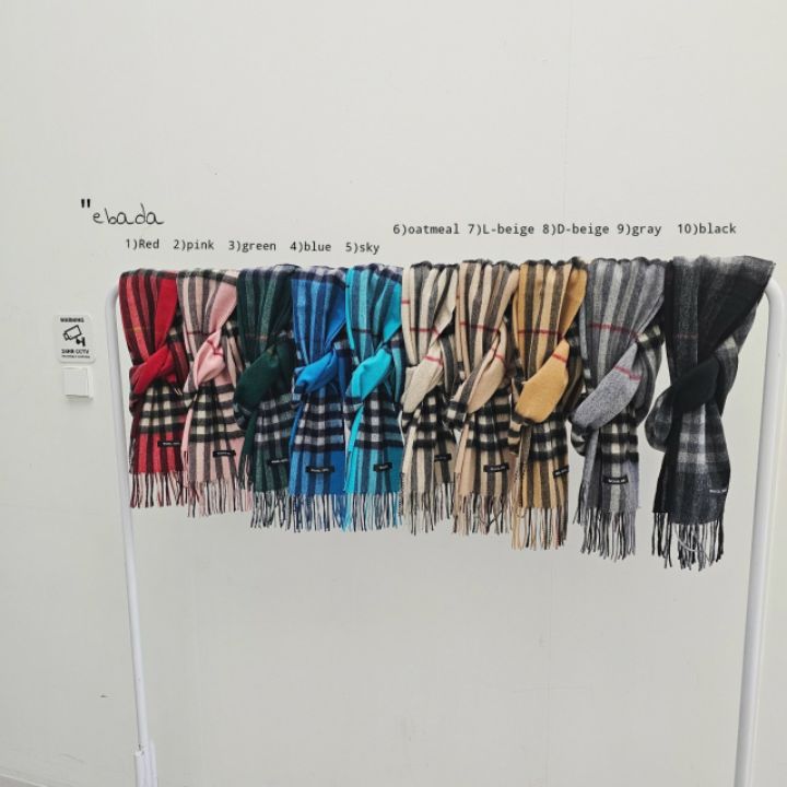 EBADA東大門㊣直郵女裝新款25秋冬人氣職業圍巾披肩羊毛格紋EBADA圍巾/披肩