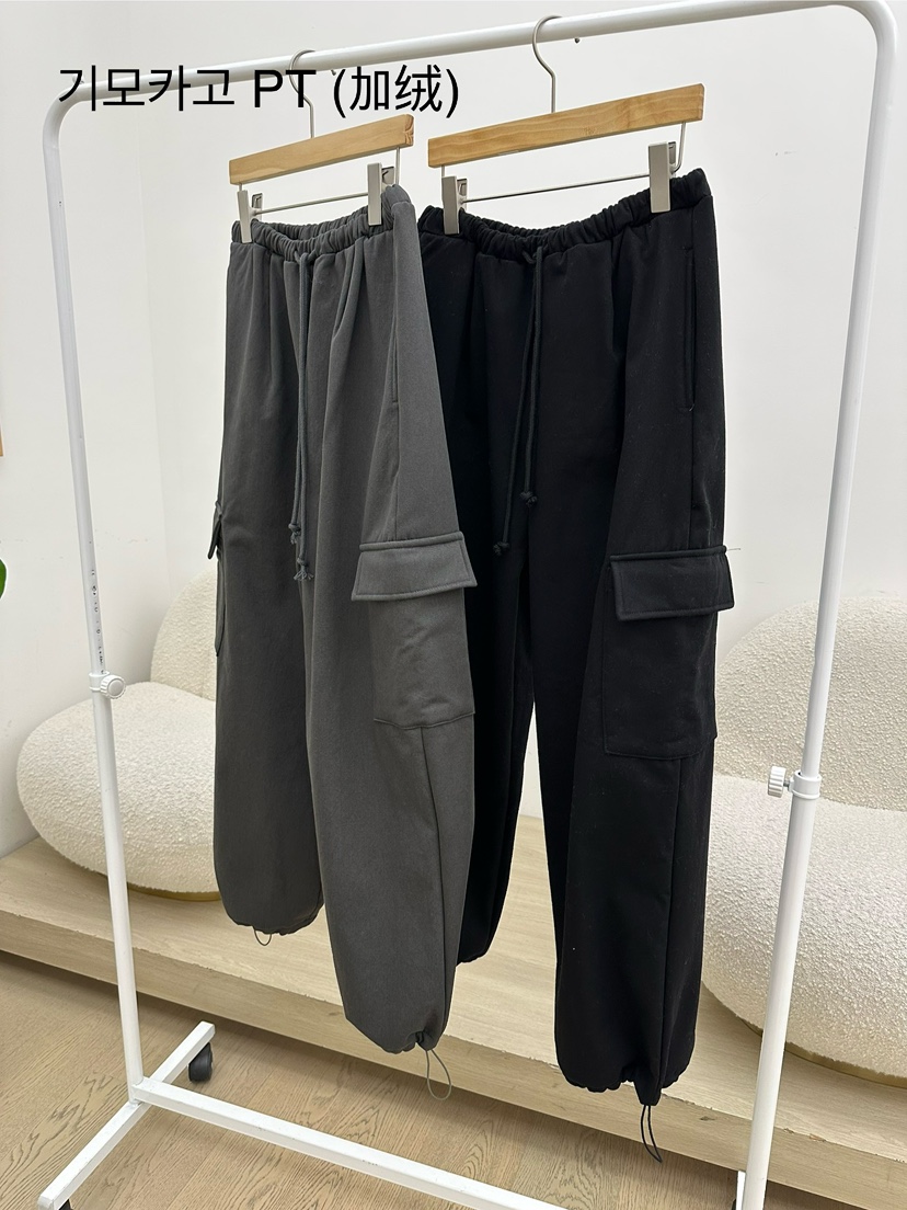 BUT東大門㊣直郵女士新品時尚熱賣25秋冬休閑褲工裝褲加絨抓絨button休閑褲