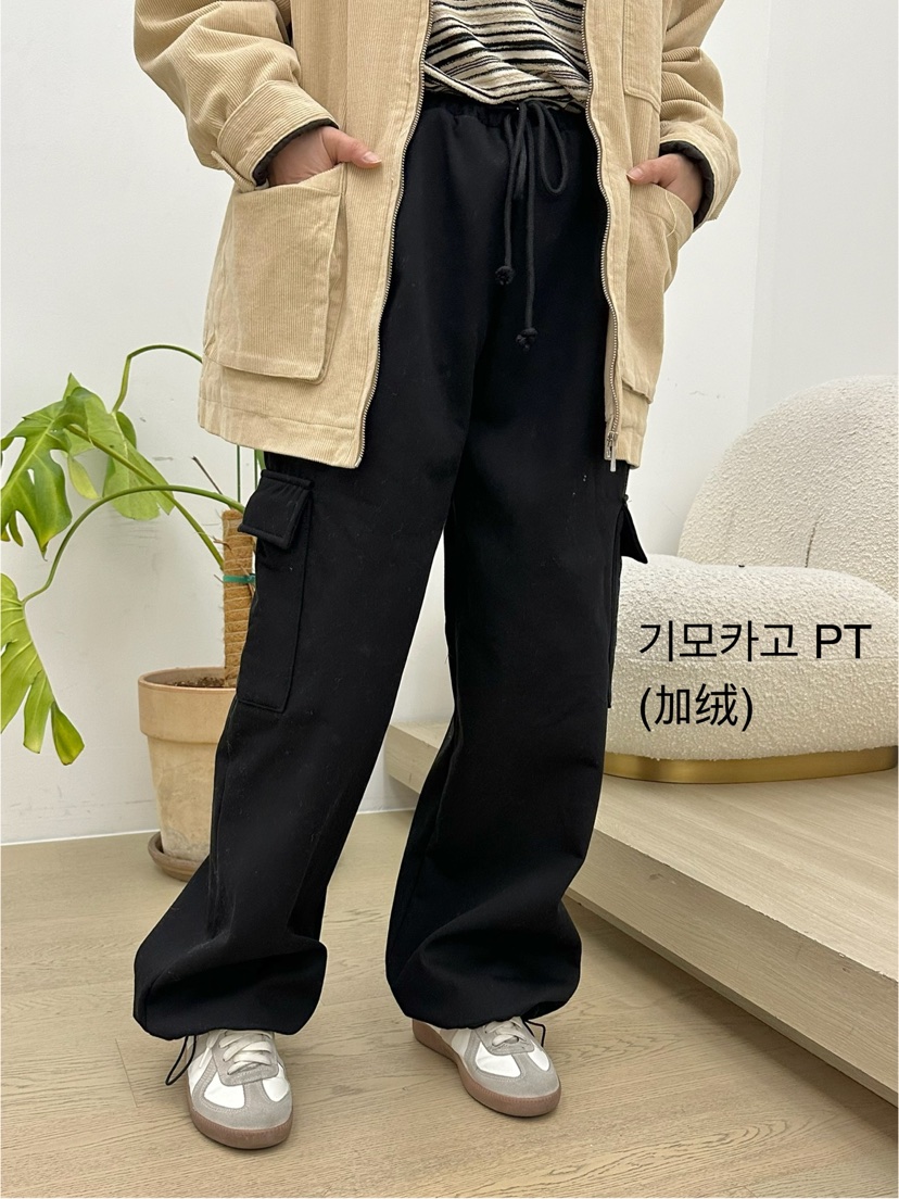 BUT東大門㊣直郵女士新品時尚熱賣25秋冬休閑褲工裝褲加絨抓絨button休閑褲