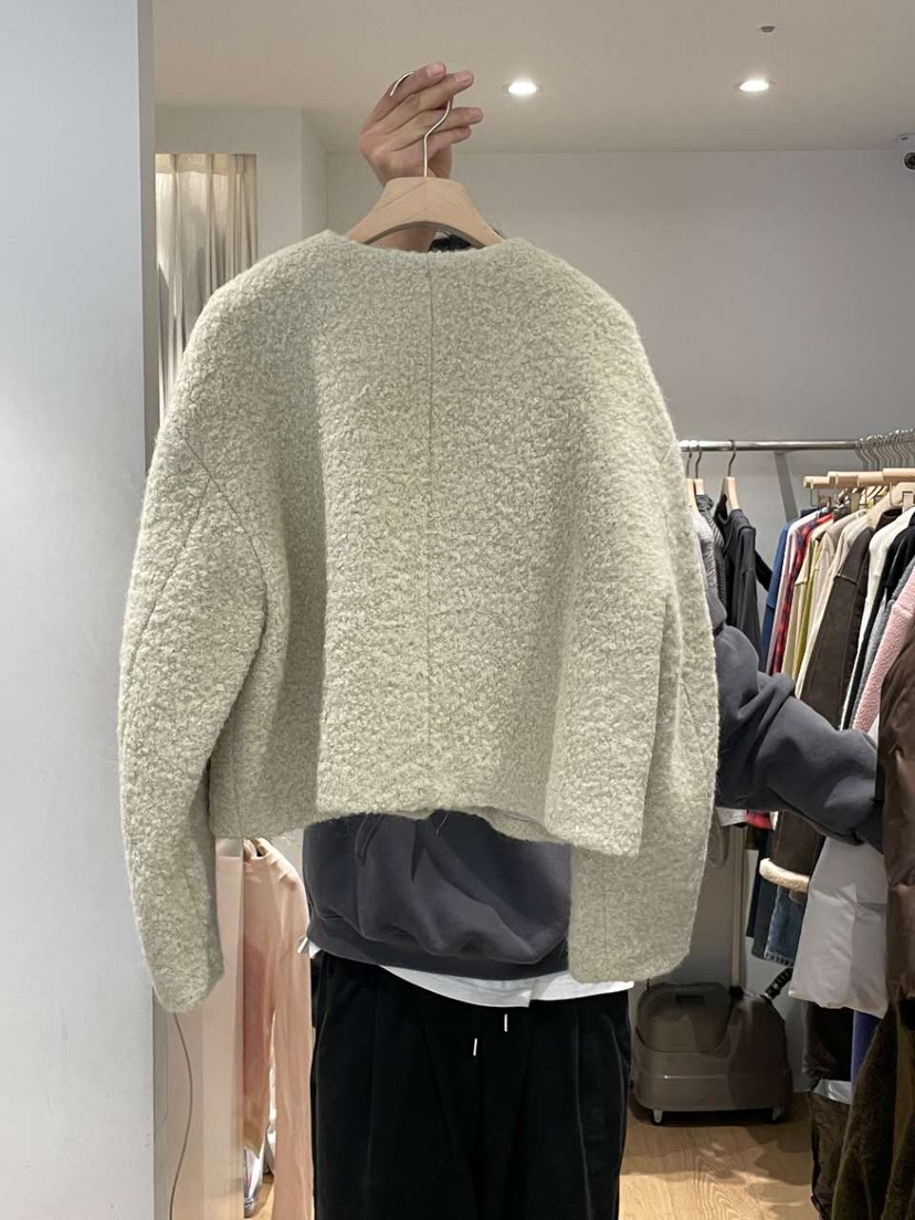 TAF韓國直郵㊣女士新品人氣休閑職業25秋冬真品時尚夾克羊駝TAF夾克