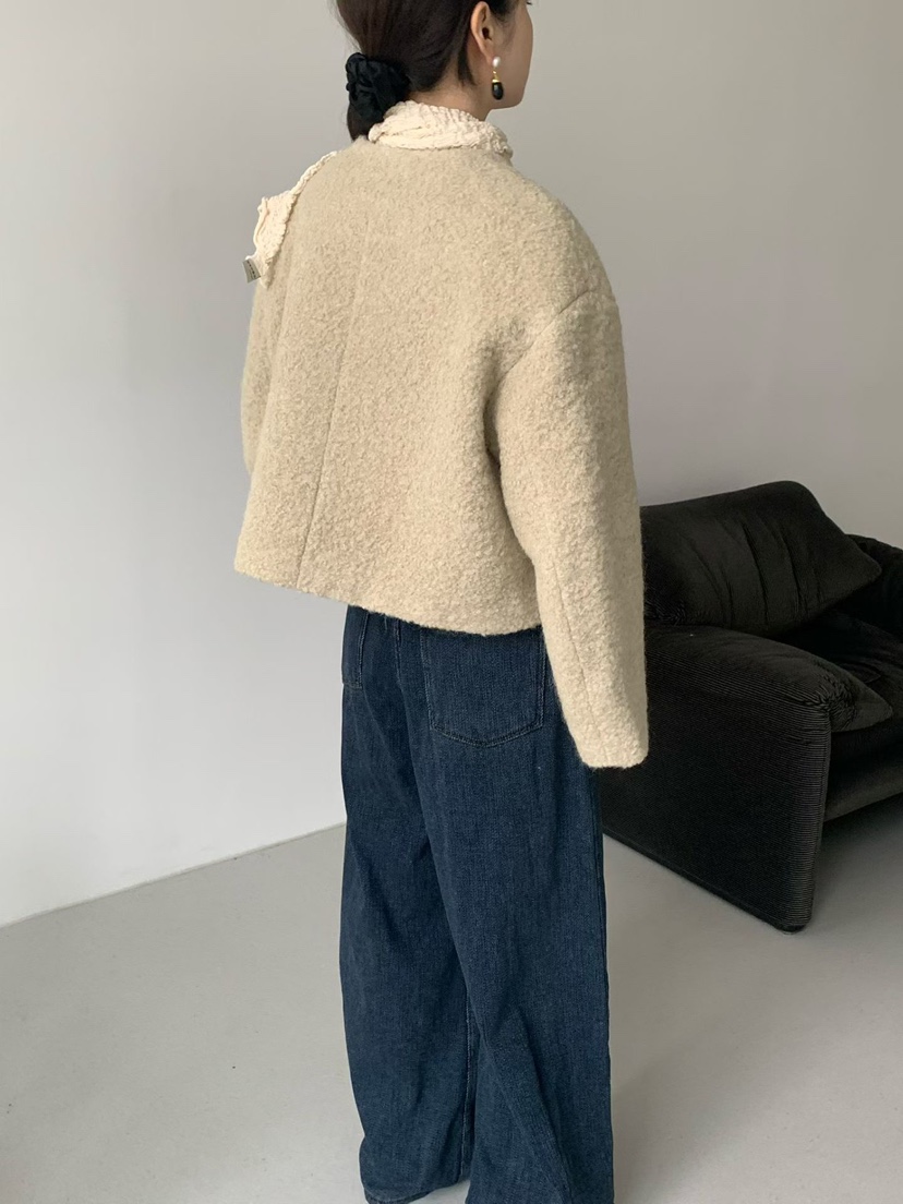 TAF韓國直郵㊣女士新品人氣休閑職業25秋冬真品時尚夾克羊駝TAF夾克