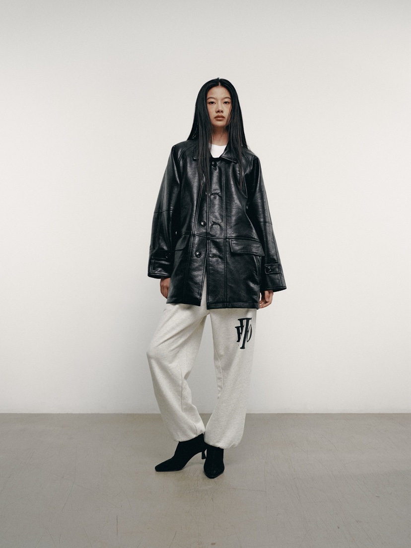 FIFO東大門㊣實拍女裝新款25秋冬真品人氣職業休閑推薦皮衣FIFO皮衣