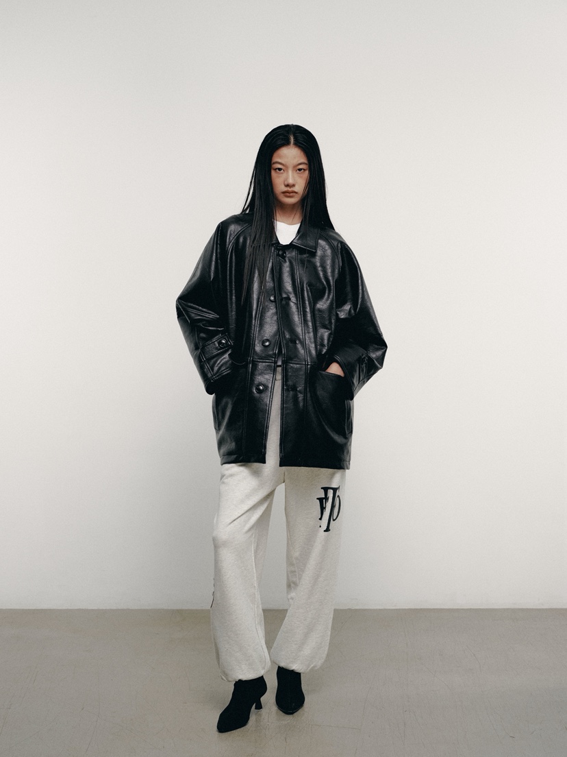 FIFO東大門㊣實拍女裝新款25秋冬真品人氣職業休閑推薦皮衣FIFO皮衣