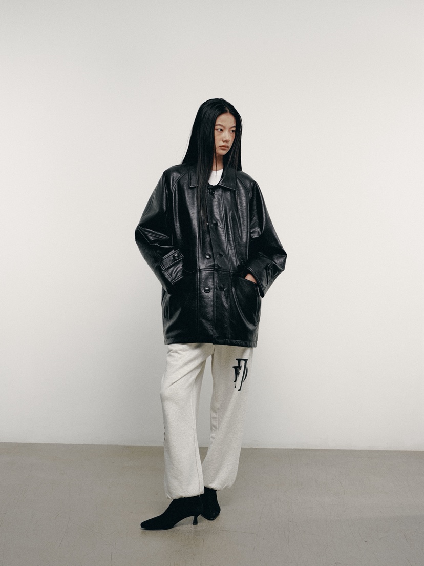 FIFO東大門㊣實拍女裝新款25秋冬真品人氣職業休閑推薦皮衣FIFO皮衣