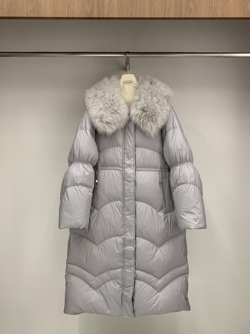 ONE MONE韓國代購㊣女士新款25秋冬時尚人氣真品長款羽絨服ONE MONE長款羽絨服圖色2