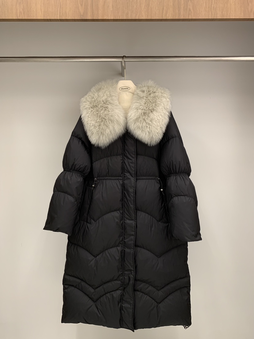 ONE MONE韓國代購㊣女士新款25秋冬時尚人氣真品長款羽絨服ONE MONE長款羽絨服圖色3