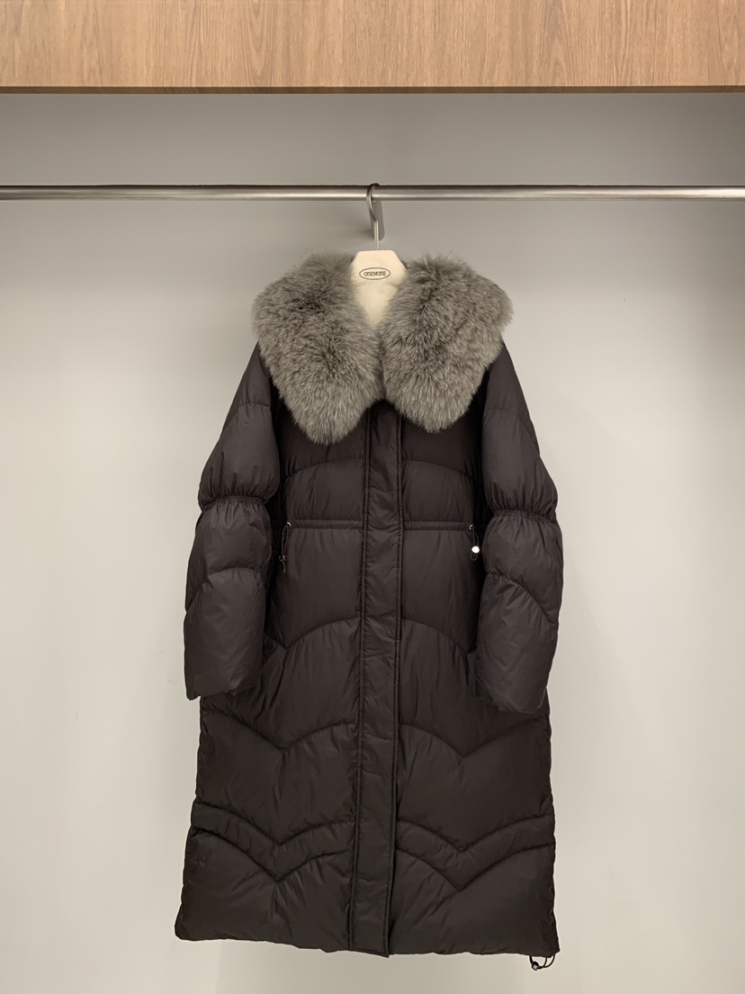 ONE MONE韓國代購㊣女士新款25秋冬時尚人氣真品長款羽絨服ONE MONE長款羽絨服圖色4