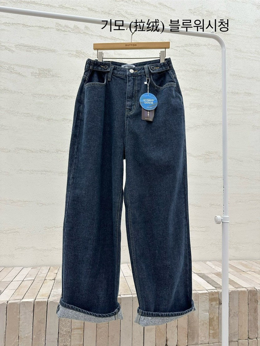 BUT東大門㊣直郵女士新款休閑真品25秋冬熱賣時尚牛仔褲加絨button牛仔褲