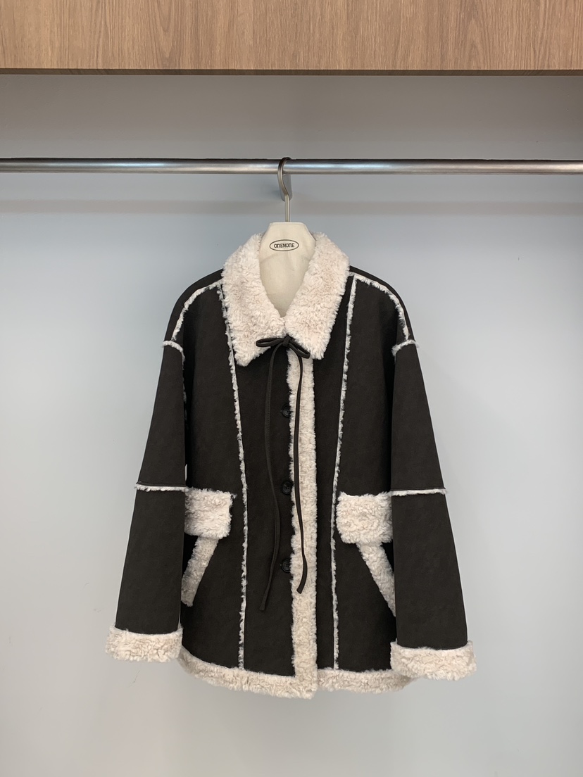 ONE MONE韓國直郵㊣女裝新品25秋冬休閑熱賣真品推薦職業夾克ONE MONE夾克圖色2