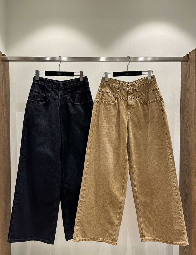 FIFO韓國直郵㊣女裝新款25秋冬休閑職業人氣牛仔褲不含腰帶FIFO牛仔褲