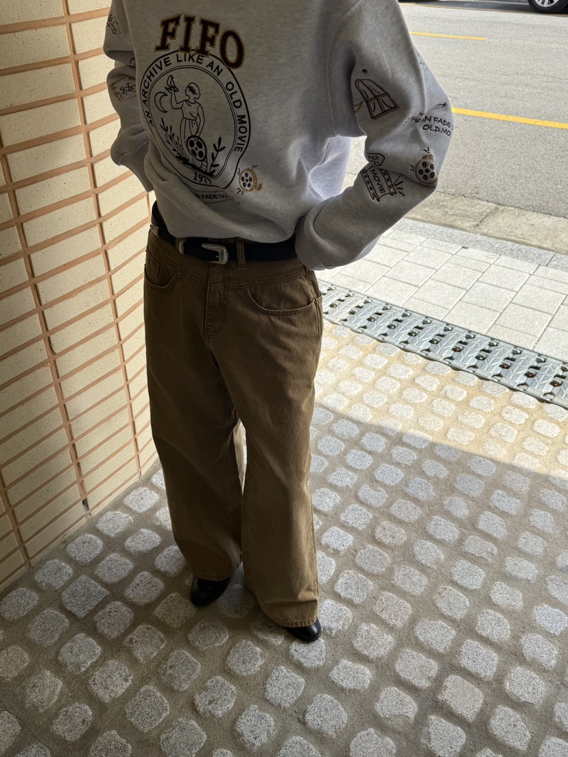 FIFO韓國直郵㊣女裝新款25秋冬休閑職業人氣牛仔褲不含腰帶FIFO牛仔褲