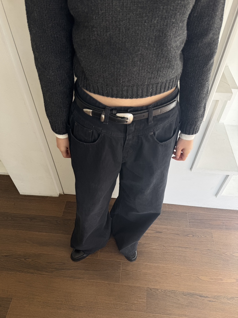 FIFO韓國直郵㊣女裝新款25秋冬休閑職業人氣牛仔褲不含腰帶FIFO牛仔褲