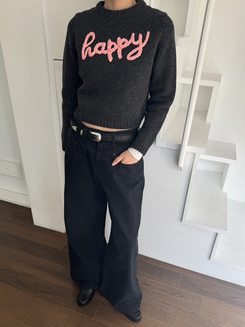 FIFO韓國直郵㊣女裝新款25秋冬休閑職業人氣牛仔褲不含腰帶FIFO牛仔褲圖色2