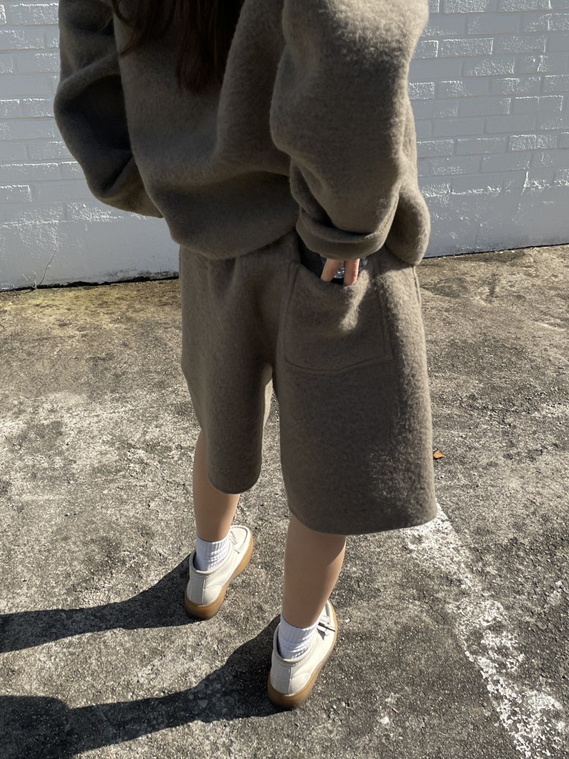 WATER/RIVER韓國直郵㊣女士新款推薦休閑人氣真品短褲羊毛WATER/RIVER短褲