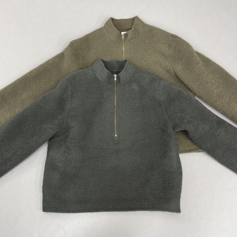 WATER/RIVER韓國代購㊣女士新品真品休閑人氣衛衣羊毛拉鏈WATER/RIVER衛衣