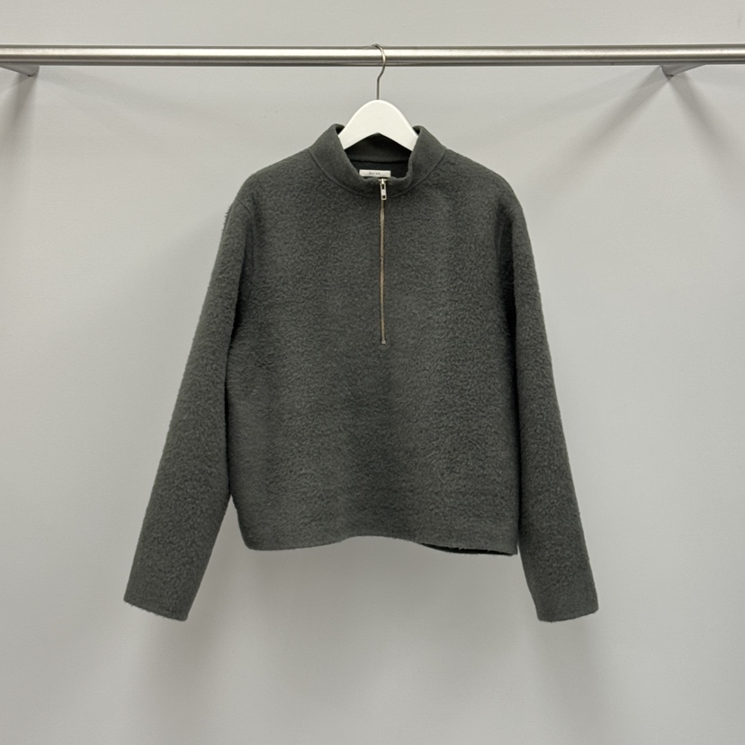 WATER/RIVER韓國代購㊣女士新品真品休閑人氣衛衣羊毛拉鏈WATER/RIVER衛衣圖色2