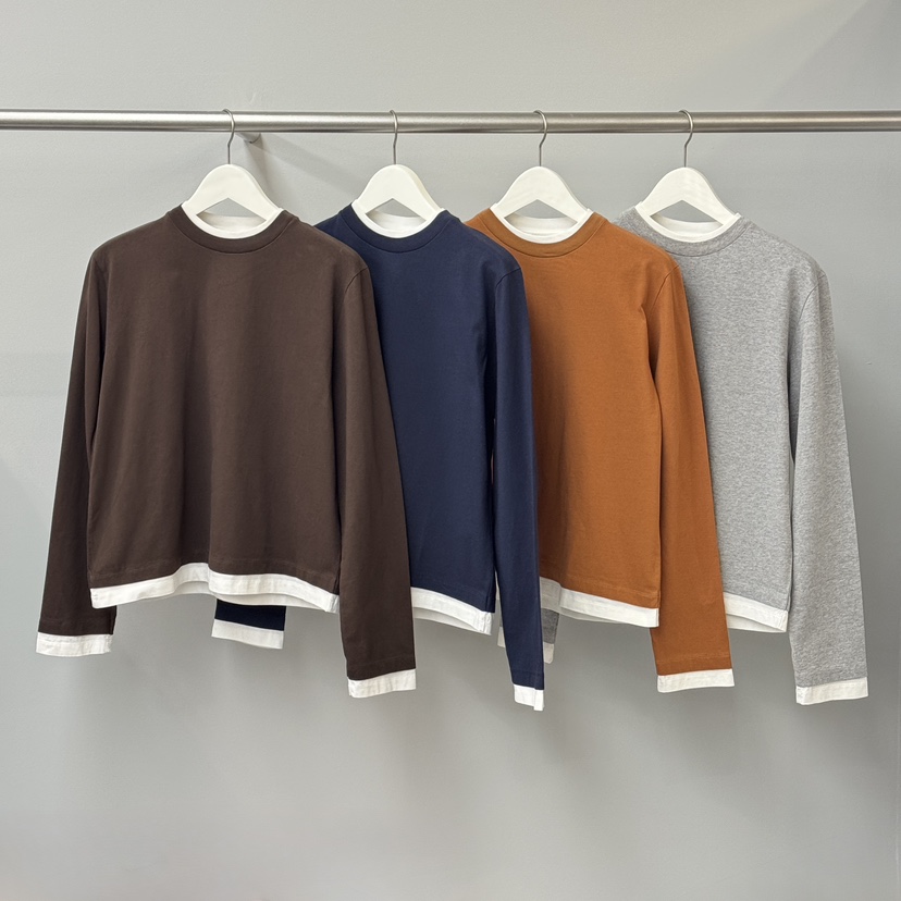 WATER/RIVER東大門㊣直郵女士新款時尚25秋冬人氣職業長袖T恤WATER/RIVER長袖T恤