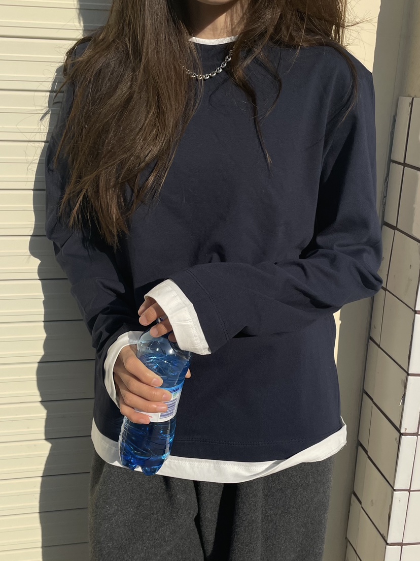 WATER/RIVER東大門㊣直郵女士新款時尚25秋冬人氣職業長袖T恤WATER/RIVER長袖T恤