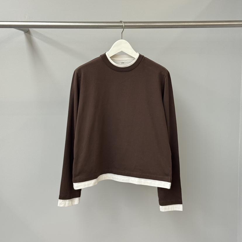 WATER/RIVER東大門㊣直郵女士新款時尚25秋冬人氣職業長袖T恤WATER/RIVER長袖T恤圖色4