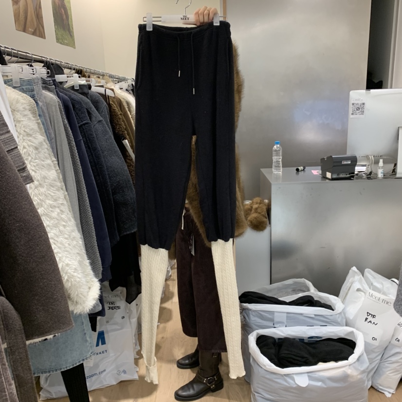 MEET ME韓國代購㊣女裝新款真品休閑25秋冬熱賣推薦休閑褲MEET ME休閑褲圖色3