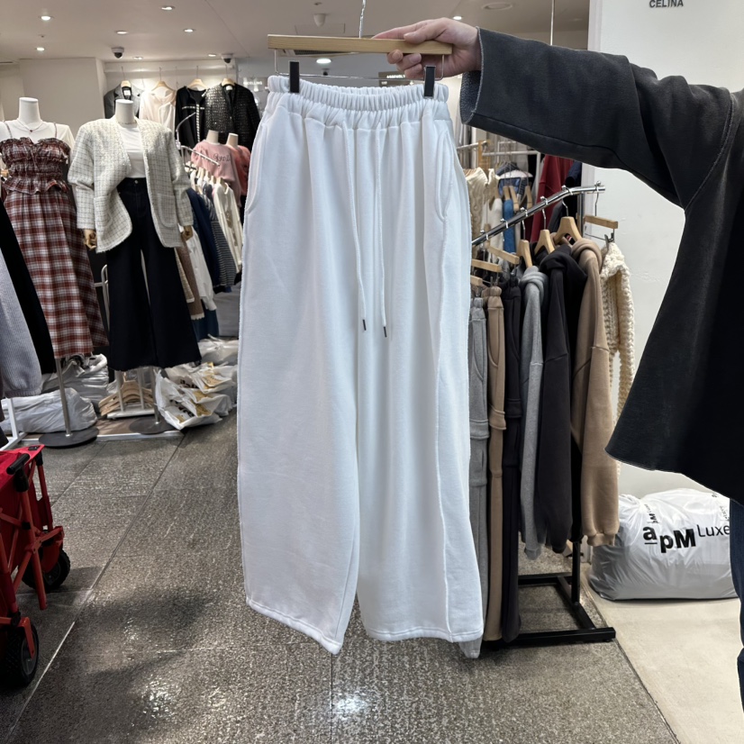 CELINA東大門㊣直郵女裝新款真品職業熱賣休閑褲加絨羊毛開衩CELI_NA休閑褲圖色1