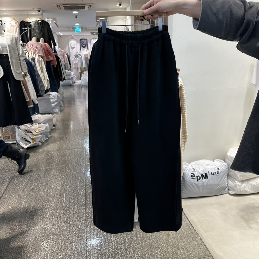 CELINA東大門㊣直郵女裝新款真品職業熱賣休閑褲加絨羊毛開衩CELI_NA休閑褲圖色3黑色