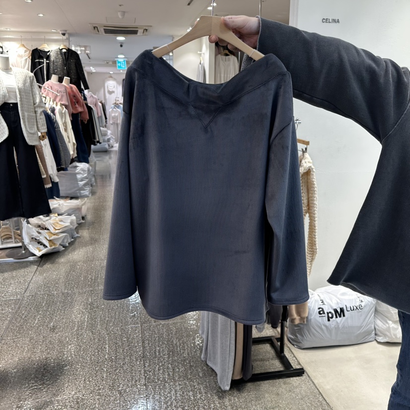 CELINA東大門㊣實拍女士新款真品推薦人氣時尚熱賣職業長袖T恤CELI_NA長袖T恤圖色3墨色
