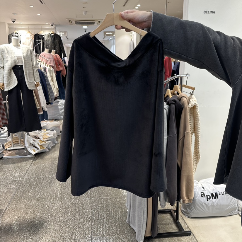 CELINA東大門㊣實拍女士新款真品推薦人氣時尚熱賣職業長袖T恤CELI_NA長袖T恤圖色4黑色