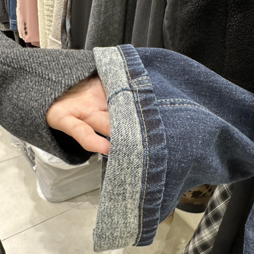 EN.U韓國直郵㊣女裝新品職業推薦人氣25秋冬真品牛仔褲加絨EN.U牛仔褲