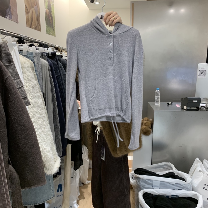 MEET ME東大門㊣直郵女士新品25秋冬職業時尚熱賣人氣長袖T恤MEET ME長袖T恤圖色1