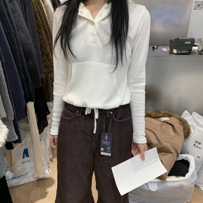 MEET ME東大門㊣直郵女士新品25秋冬職業時尚熱賣人氣長袖T恤MEET ME長袖T恤圖色3