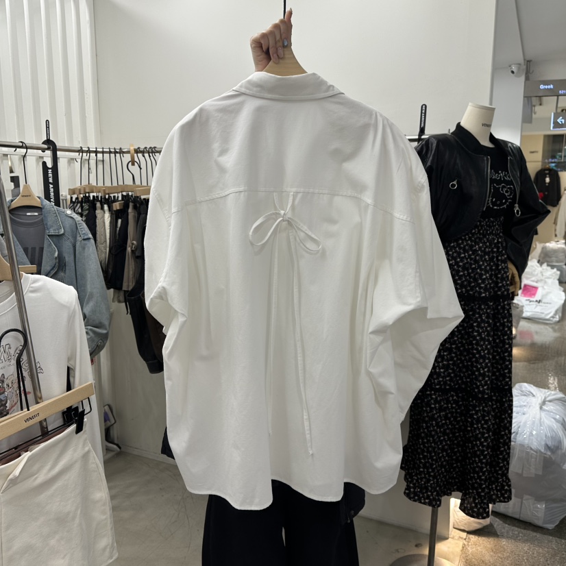 VENEFIT韓國代購㊣女士新品休閑25秋冬職業真品人氣襯衫蕾絲衫VENEFIT/JENNIE襯衫/蕾絲衫