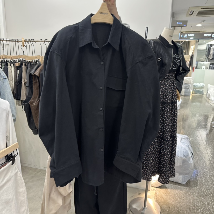 VENEFIT韓國代購㊣女士新品休閑25秋冬職業真品人氣襯衫蕾絲衫VENEFIT/JENNIE襯衫/蕾絲衫圖色3