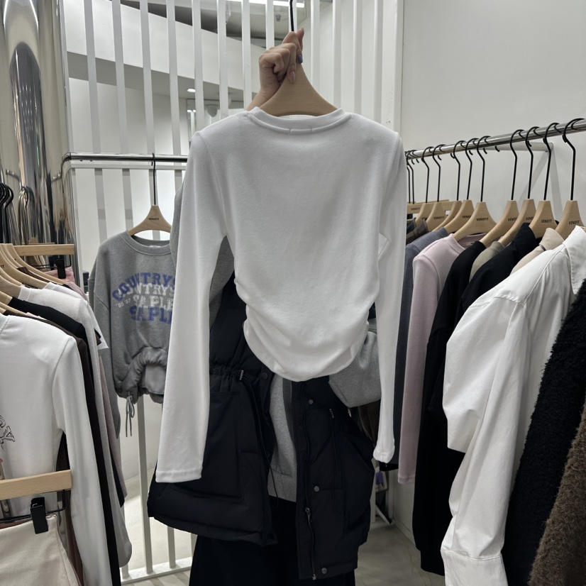 VENEFIT韓國代購㊣女裝新品真品職業熱賣推薦休閑25秋冬長袖T恤VENEFIT/JENNIE長袖T恤