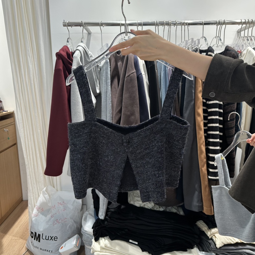 STORIES東大門㊣實拍女裝新品25秋冬職業真品時尚推薦吊帶背心STORIES吊帶/背心