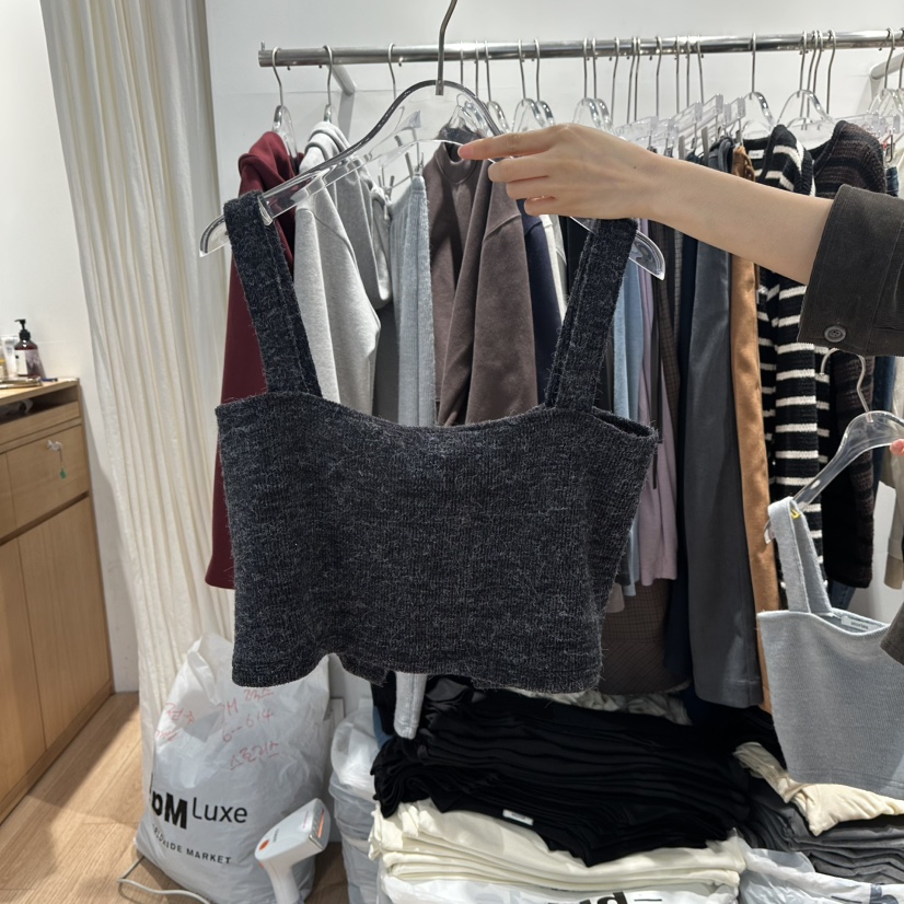 STORIES東大門㊣實拍女裝新品25秋冬職業真品時尚推薦吊帶背心STORIES吊帶/背心圖色2