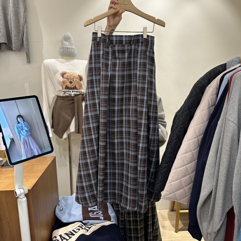 ASSEMBLY韓國直郵㊣女裝新款時尚推薦職業25秋冬休閑人氣長裙ASSEMBLY長裙圖色2棕色