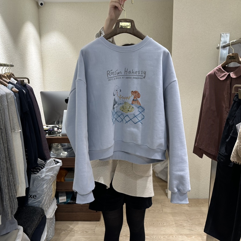 EMPTY東大門㊣實拍女士新品推薦休閑職業熱賣25秋冬衛衣加絨EMPTY衛衣圖色3