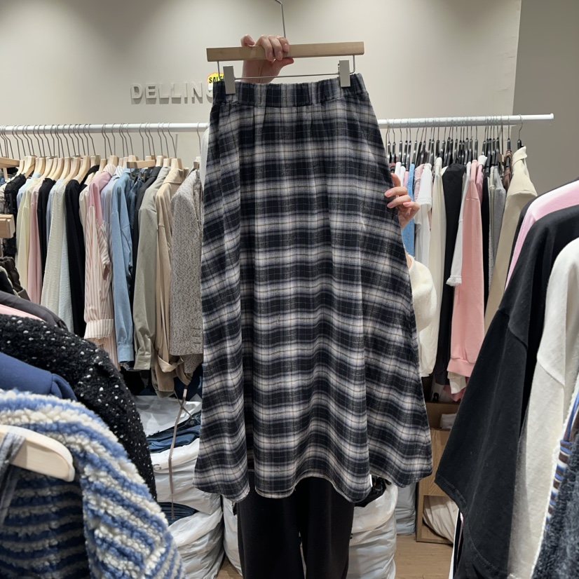 DELLING韓國代購㊣女裝新款推薦休閑25秋冬人氣時尚熱賣長裙DELLING長裙